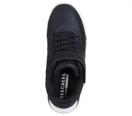 Skechers Boys' Uno Lite 2.0 Fashion Sneakers with Adjustable Strap Black 30 Featuring Skechers Air Cooled Memory Foam Insole Duraleather Upper Quarter Perforations - Skechers - Image 4