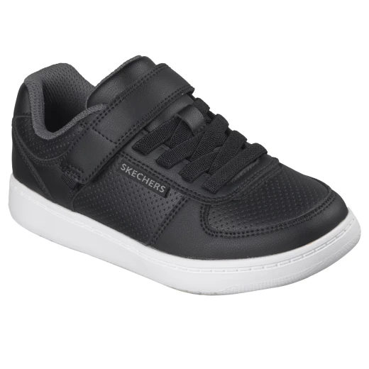 Skechers Boys' Quick Street Lite Sneakers Black Leather Upper Adaptive Closure Machine Washable 32 Size Comfortable Cushioned Insole Stylish Design Perfect for Everyday Wear - Skechers - Image 3