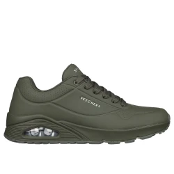 Skechers Street Uno Men's Fashion Sneaker Dark Green 46 Featuring Air Cooled Memory Foam Insole and Skech Air Visible Airbag Midsole Comfortable Lace Up Streetwear 52458 DKGR