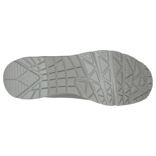 Skechers Street Uno Men's Fashion Sneaker Stand on Air Light Grey 52458-LTGY Lace Up Perforated Synthetic Upper Air-Cooled Memory Foam Insole Skech-Air Midsole Size 46 - Skechers - Image 11