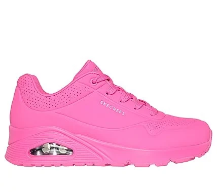 Skechers Women's Uno Stand on Air Pink Sneakers Size 37.5 Featuring Air Cooled Memory Foam Insoles and Classic Lace Up Design Perfect for Everyday Casual Wear and Street Style - Skechers - Image 2