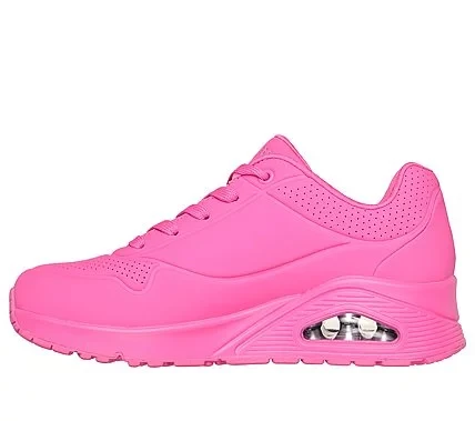 Skechers Women's Uno Stand on Air Pink Sneakers Size 37.5 Featuring Air Cooled Memory Foam Insoles and Classic Lace Up Design Perfect for Everyday Casual Wear and Street Style - Skechers - Image 4
