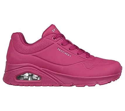 Skechers Women's Uno Stand on Air Magenta Sneakers Size 36 Featuring Air Cooled Memory Foam Insole and Visible Air Cushioned Midsole for Ultimate Comfort and Style Skechers Women's Uno Stand on Air Magenta Sneakers Size 36 Featuring Air Cooled Memory Foam Insole and Visible Air Cushioned Midsole for Ultimate Comfort and Style