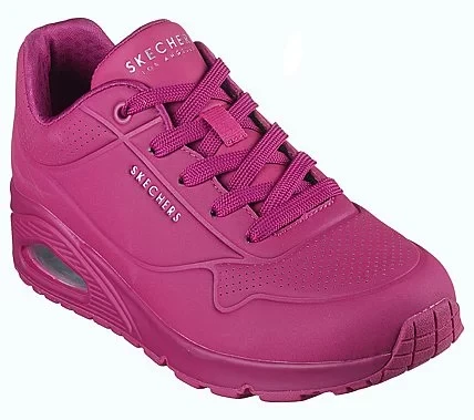 Skechers Women's Uno Stand on Air Magenta Sneakers Size 37 Featuring Air Cooled Memory Foam Insole and Visible Air Cushioned Midsole for Ultimate Comfort and Style - Skechers - Image 3