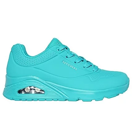 حذاء سكيتشرز ستريت أونو ستاند أون إير النسائي الأنيق باللون الفيروزي، يتميز بنعل داخلي من إسفنج ميموري فوم المبرد بالهواء وتصميم كلاسيكي، متوفر بمقاس 36 - سكيتشرز - Image 2