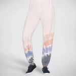 Skechers BOBS Crescent Tie Dye Purrrfect Terry Jogger Pants Women's Pink Medium Comfy Lounge Wear. Featuring Tie Dye Design, for Cat Lovers, Size M - Skechers
