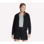 Skechers Go Walk Everywhere Diamond FZ Jacket Black Small Women's Activewear - Skechers