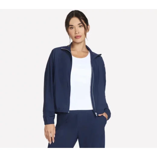 Skechers Women's Journey Front Zip Jacket Navy Blue Large Perfect for Everyday Wear Stylish 100% Cotton Blend Skechers Women's Journey Front Zip Jacket Navy Blue Large Perfect for Everyday Wear Stylish 100% Cotton Blend