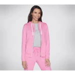 Go Dri Swift Full Zip Hoodie Women's Pink Small Athletic Activewear - Skechers