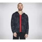 Skechweave Razor Full Zip Jacket Men's White Printed Lightweight M - Skechers