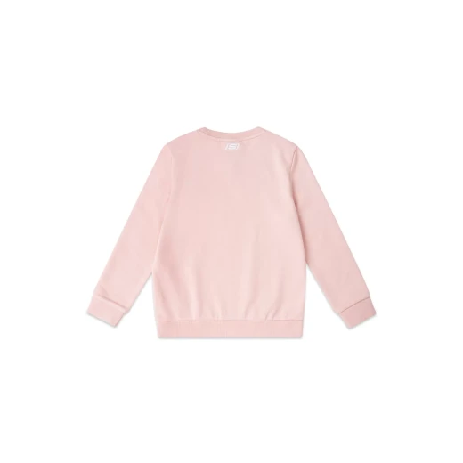 Skechers Kids' Rose Pullover Sweater with Design Details, Cotton Blend Fabric, Size Medium, Suitable for Everyday Wear, SKU L719G027 007E - Skechers - Image 3