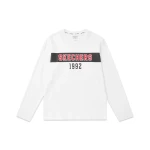 تي شيرت سكيتشرز رجالي بأكمام طويلة قطن 100% أبيض مقاس L ملابس كاجوال - سكيتشرز