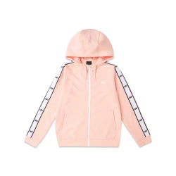 Skechers Women's Lightweight Cotton Blend Jacket with Design Details, Rose Color, Size Small. Features a Comfortable Fit and Stylish Design for Everyday Wear. SKU: L719W010007E