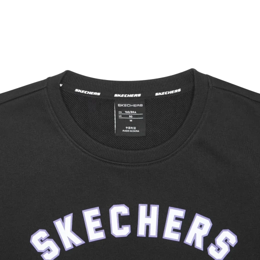 Skechers Women's Pullover Black XS Comfortable Cotton and Polyester Blend Featuring Stylish Design Details Ideal for Everyday Wear, SKU L719W046 63% Cotton 37% Polyester - Skechers - Image 4