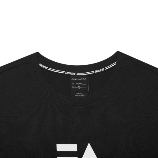 Skechers Women's Short Sleeve Tee Shirt Black XS 100% Cotton with Comfortable Design Details. Perfect for Everyday Wear and Easygoing Style. - Skechers - Image 4