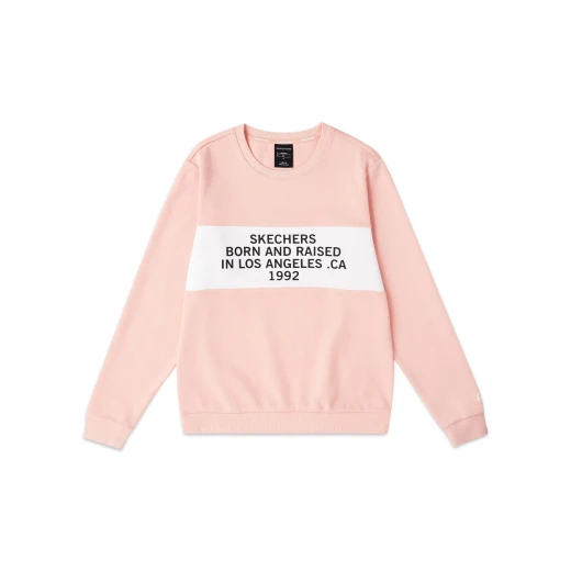 Skechers Women's Pullover Shirt Rose Color Cotton Blend Long Sleeve Comfortable Casual Top Featuring Stylish Design Details Size Large, SKU L719W094 0018 - Skechers - Image 2