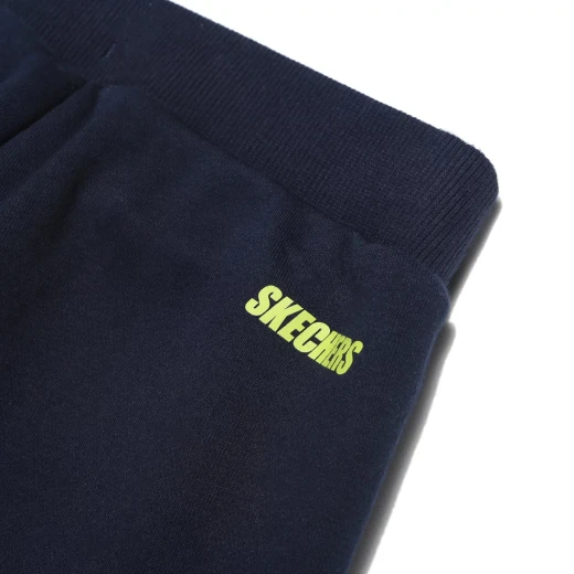 Skechers Kids' Navy Pant with Comfortable Fit and Design Details, Cotton Blend, Size M, Made with 55% Cotton, 45% Polyester and Rib 95% Cotton 5% Spandex, SKU L819B019 002Z - Skechers - Image 3