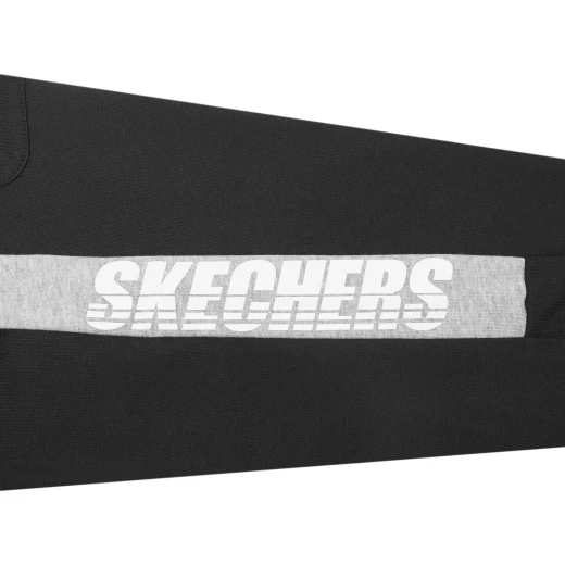 Skechers Kids Knit Pants Black Color With Design Details Featuring 55% Cotton and 45% Polyester Blend. Comfortable and Stylish Kid's Apparel. Size Medium - Skechers - Image 5