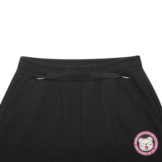 Skechers Kids Knit Pants Black 62.4% Polyester 37.6% Cotton Blend Pant with Design Details for Kids Size Small Comfortable and Stylish Everyday Wear SKU L819G007 0018 - Skechers - Image 4