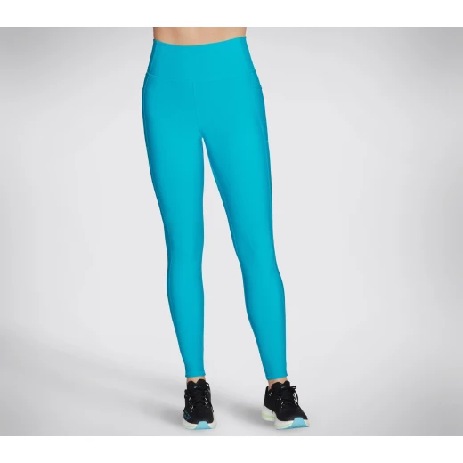 Skechers GoFlex Rib High Waisted Leggings Blue Medium Activewear - Skechers - Image 2