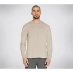 Skechers Men's Skech Jersey Max Long Sleeve Tee Tan Small Organic Cotton - Skechers