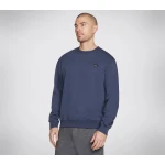 سويت شيرت رياضي رجالي من سكيتشرز، موديل Skech Sweats Definition Crew، لون كحلي، مريح، مقاس متوسط، تصميم أنيق وعملي، من مجموعة 2024 - سكيتشرز