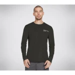 تي شيرت سكيتشرز سكوت رجالي بأكمام طويلة زيتوني مقاس XL مريح - سكيتشرز