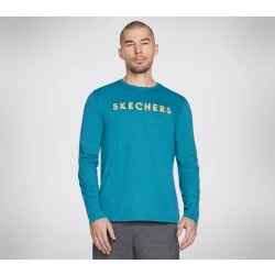 Skechers Delta Long Sleeve Tee Men's Blue S SKECH-SWEATS Jersey Pullover