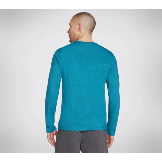 Skechers Delta Long Sleeve Tee Men's Blue S SKECH-SWEATS Jersey Pullover - Skechers - Image 3