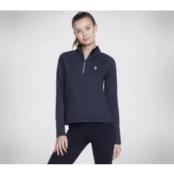 Skechers Women's Skech-Knits Ultra Go 1/4 Zip Black L - Athletic Pullover