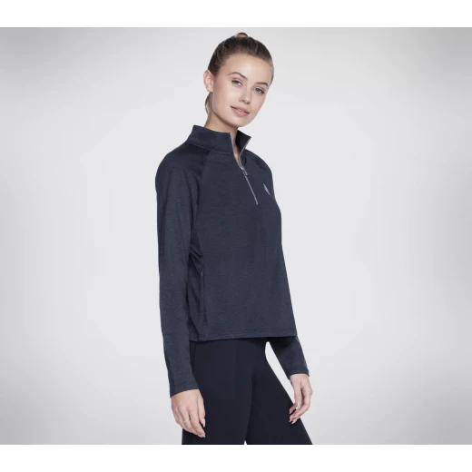 Skechers Women's Skech-Knits Ultra Go 1/4 Zip Black L - Athletic Pullover - Skechers - Image 4