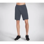 Skechers Men's Explorer 9 Inch Knit Shorts Navy Athletic Drawstring Waist French Terry Fabric Front Pockets Back Patch Pocket M Size Comfortable Casual Wear - Skechers