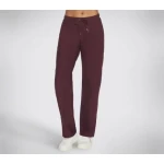 Skechers Go Luxe Rib Pant Women's Wine Small Comfortable Lounge Pants - Skechers