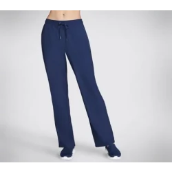 Skechers Go Luxe Rib Pant Women's Navy Small, Comfortable Stretch Waistband