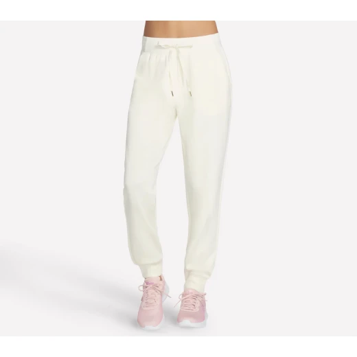 Skechers Women's SkechLuxe Elevate Jogger Pants Off White Small, SKECHWEAVE ELEVATE Fabric, Comfort Fit, Drawcord Waist - Skechers - Image 2