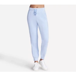 Skechers SkechLuxe Elevate Jogger Pants for Women Blue XL Premium SKECHWEAVE Fabric Comfortable Tapered Leg Drawcord Waistband