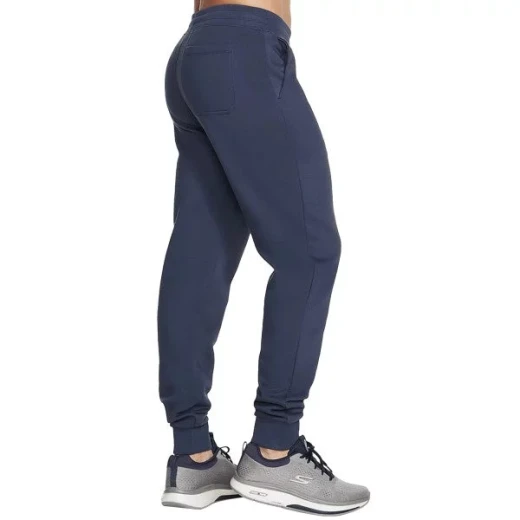 Skechers Men's Skech-Sweats Essential Jogger Sweatpants Navy Blue Large Size Comfort Fit Activewear with Ribbed Cuffs and Elastic Waistband Perfect for Everyday Wear and Workouts - Skechers - Image 3