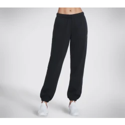 Skechers Skech-Sweats Classic Jogger Women's Black Fleece Pants Size Large
