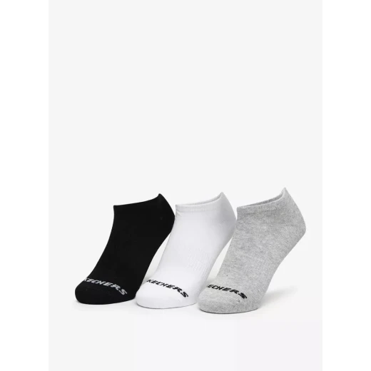 Women's 3-Pack No Show Socks Non Terry Multicolor Size 36-40 - Skechers - Image 2
