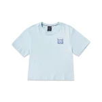 Skechers Women's Shortsleeve Tee Aqua Cotton T Shirt with Design Details, 100% Cotton, Comfortable Everyday Wear, Available in Small, SKU SALD219W017021 - Skechers