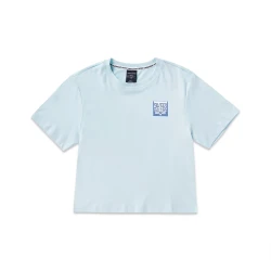 Skechers Women's Shortsleeve Tee Aqua Cotton Blend Casual Shirt Medium