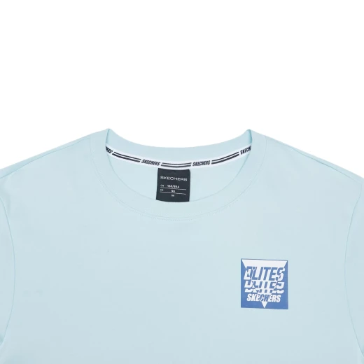 Skechers Women's Shortsleeve Tee Aqua Cotton T Shirt with Design Details, 100% Cotton, Comfortable Everyday Wear, Available in Small, SKU SALD219W017021 - Skechers - Image 4
