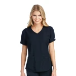 Skechers Breeze V Neck Scrub Top Black XL Comfortable Medical Uniform - Skechers