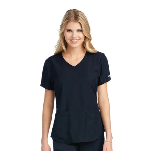 Skechers Breeze V Neck Scrub Top Black XL Comfortable Medical Uniform - Skechers - Image 2