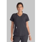 Skechers Breeze V Neck Scrub Top Charcoal XL Comfortable Medical Uniform - Skechers