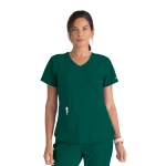 Skechers Breeze V Neck Scrub Top Green XL Comfortable Medical Uniform - Skechers