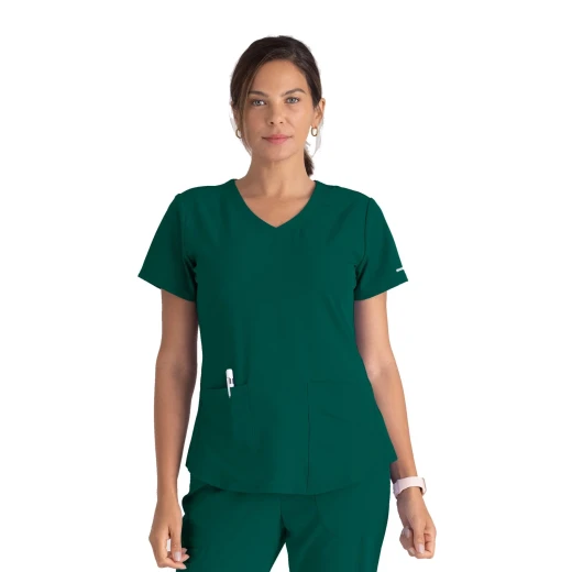 Skechers Breeze V Neck Scrub Top Green XL Comfortable Medical Uniform - Skechers - Image 2
