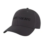 Tearstop Snapback Hat OSIZE Black Adjustable Baseball Cap for Men and Women Durable Tear Resistant Fabric Stylish Streetwear Cap with 6 Panel Construction - Skechers