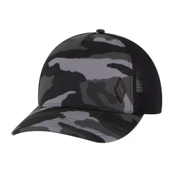Blackout Diamond Trucker Hat Breathable Mesh Baseball Cap OSIZE BLACK Comfortable Lightweight Adjustable Fit 1 Size Fits Most Headwear Stylish Streetwear Accessory