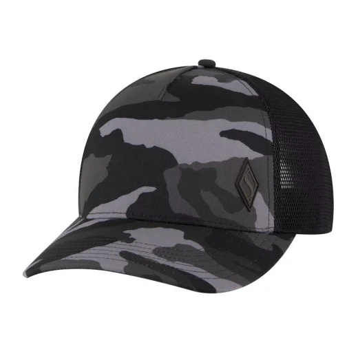 Blackout Diamond Trucker Hat Breathable Mesh Baseball Cap OSIZE BLACK Comfortable Lightweight Adjustable Fit 1 Size Fits Most Headwear Stylish Streetwear Accessory
